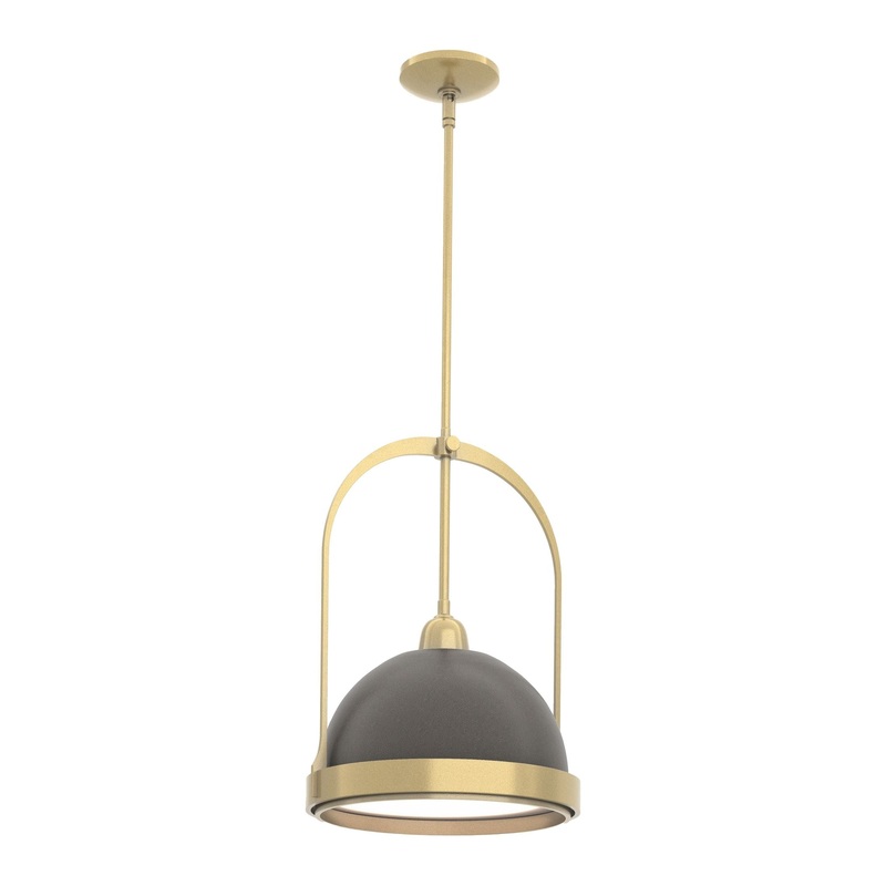 Atlas Small Pendant Modern Brass Dark Smoke