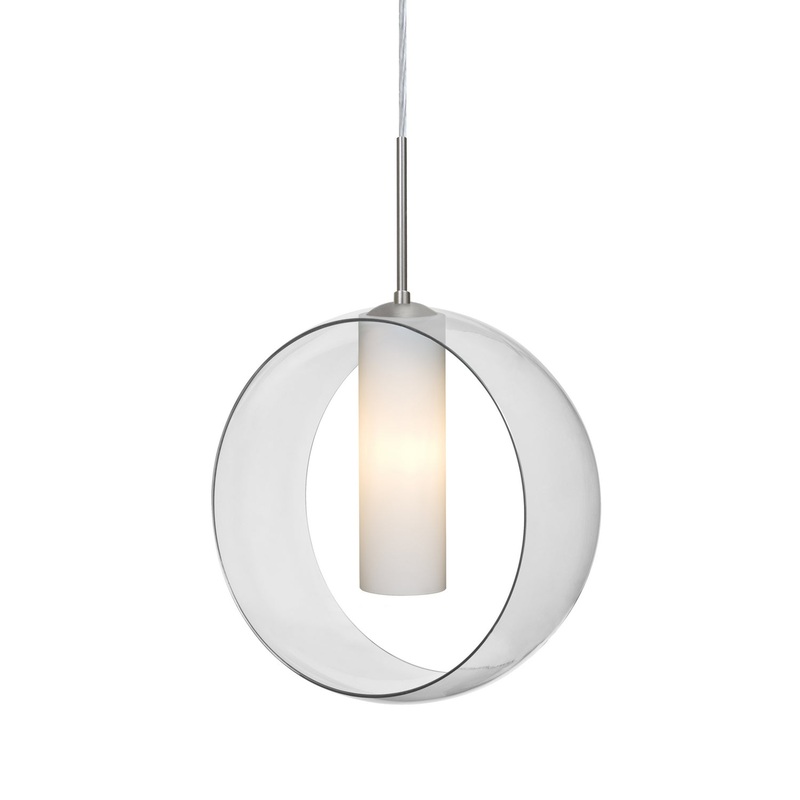 Besa 1JC-PLATOCL-LED-SN Plato One Light Pendant Satin Nickel