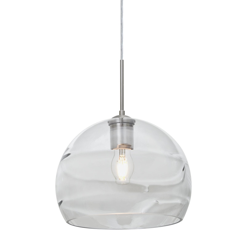 Besa 1JT-SPIR10CL-EDIL-SN Spirit One Light Pendant Satin Nickel