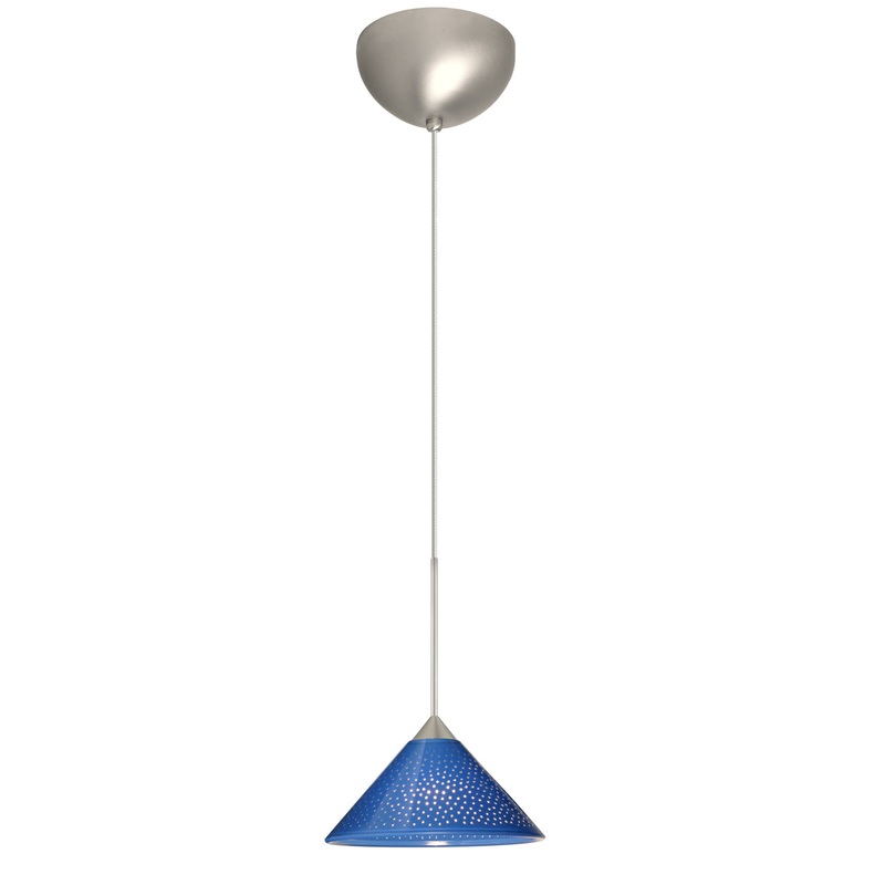 Besa 1XC-282484-LED-SN Kona One Light Pendant Satin Nickel