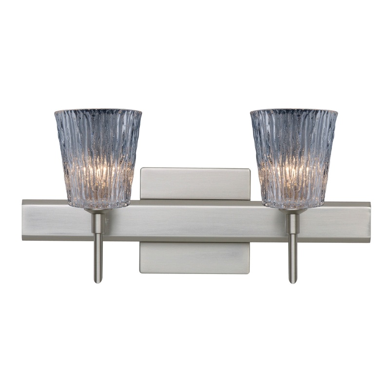 Besa 2SW-512500-SN-SQ Nico Two Light Wall Sconce Satin Nickel