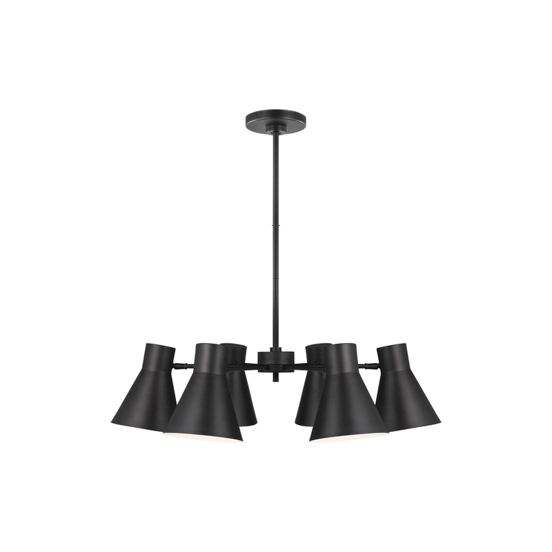 Chet Six Light Chandelier Midnight Black