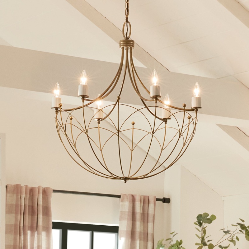 Kichler 52462CHZ Six Light Chandelier, Character Bronze