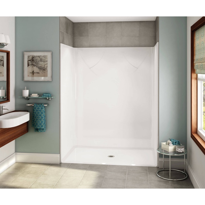 MAAX 106040-000-002-000 OPS-6036 – Base Model AcrylX Alcove Center Drain One-Piece Shower in White