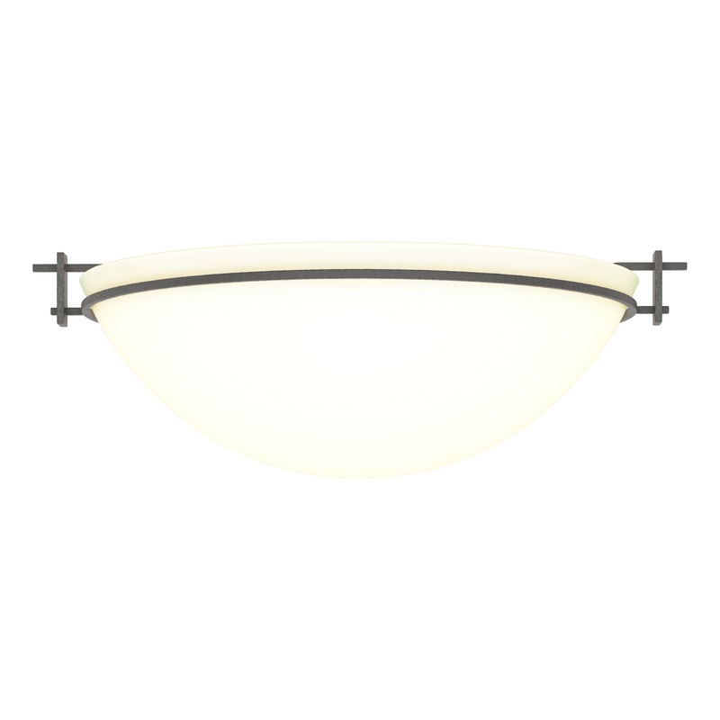 Moonband Large Semi-Flush Natural Iron Opal Glass (GG)