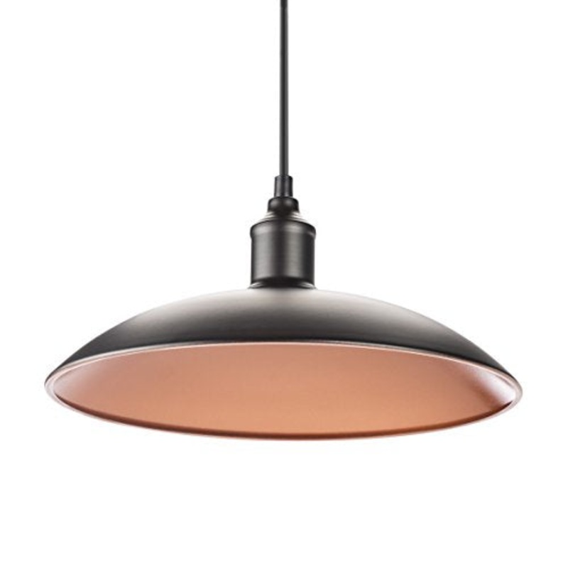 Smartwares Lampada a Sospensione Stile Industriale E27, 60 W, Nero, 32 x 32 x 8 cm