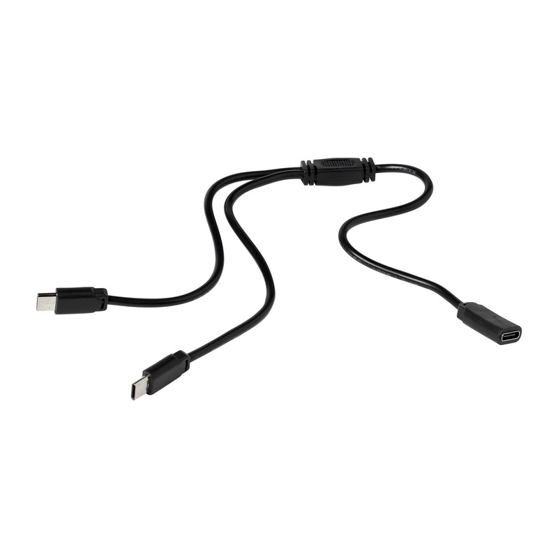 Y Connector from the Disk Lighting Collection in Black Finish by Generation Lighting.