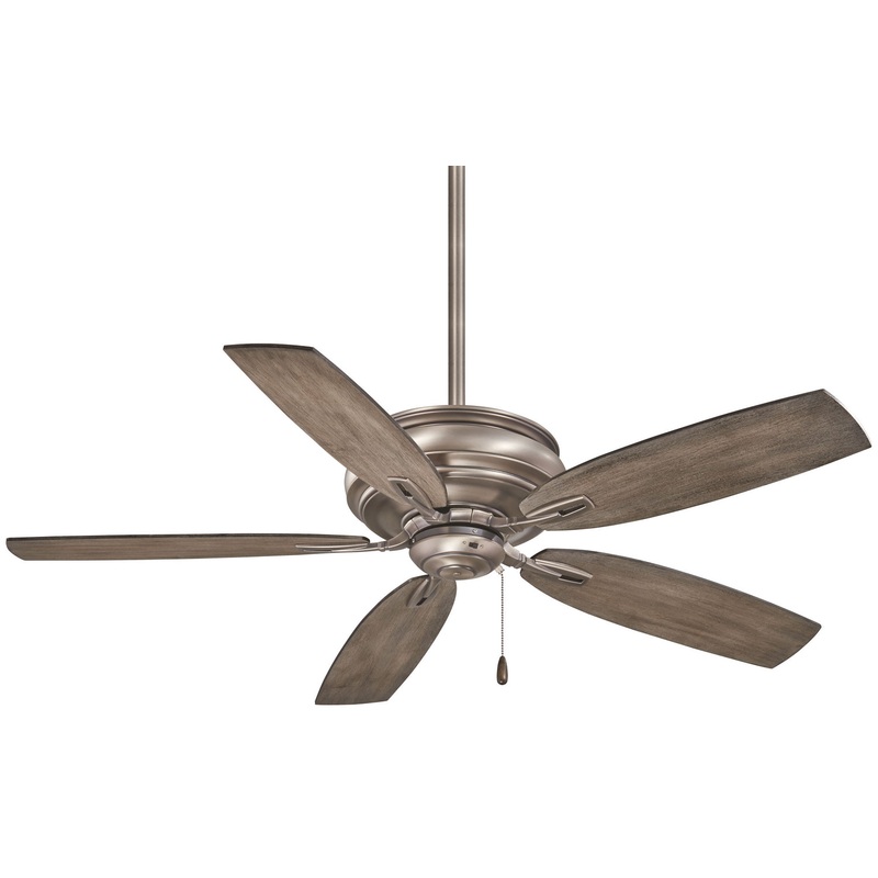 54″ 5-blade Timeless 54″ Ceiling Fan by Minka Aire (Dry Rated) Burnished Nickel/Seashore Grey