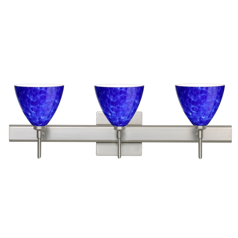 Besa 3SW-177986-SN-SQ Mia Three Light Wall Sconce Satin Nickel