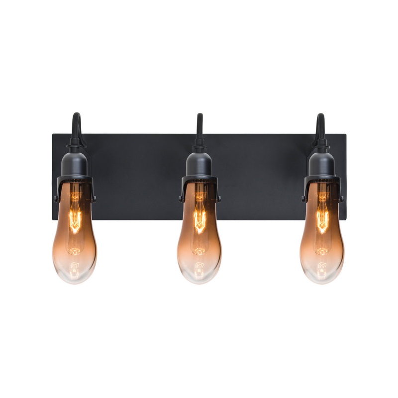 Besa 3WG-WISHAM-BK Wish Three Light Wall Sconce Black