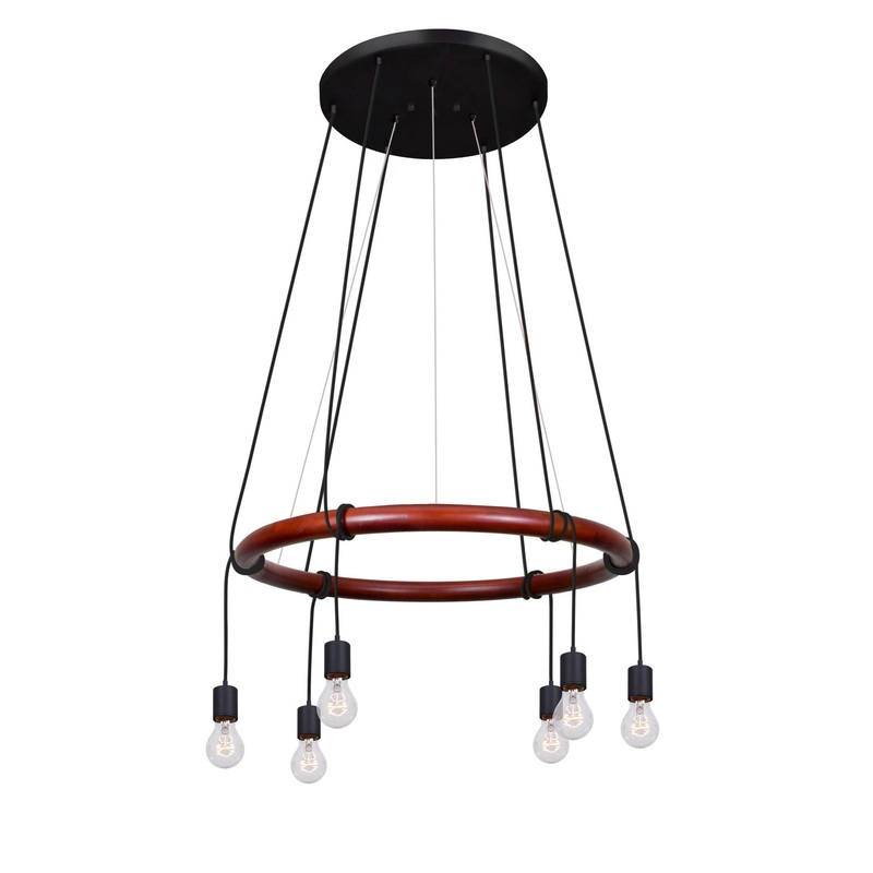 Besa CIRQUE-120V-BK Cirque Six Light Pendant Black