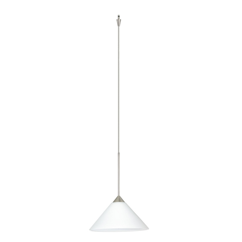 Besa XP-117607-SN Kona One Light Pendant Satin Nickel