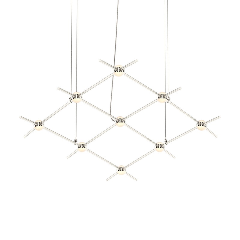 Constellation Aquarius Minor Satin Nickel with White Optical Acrylic 3000K 10′ Adjustable Cord/Cable
