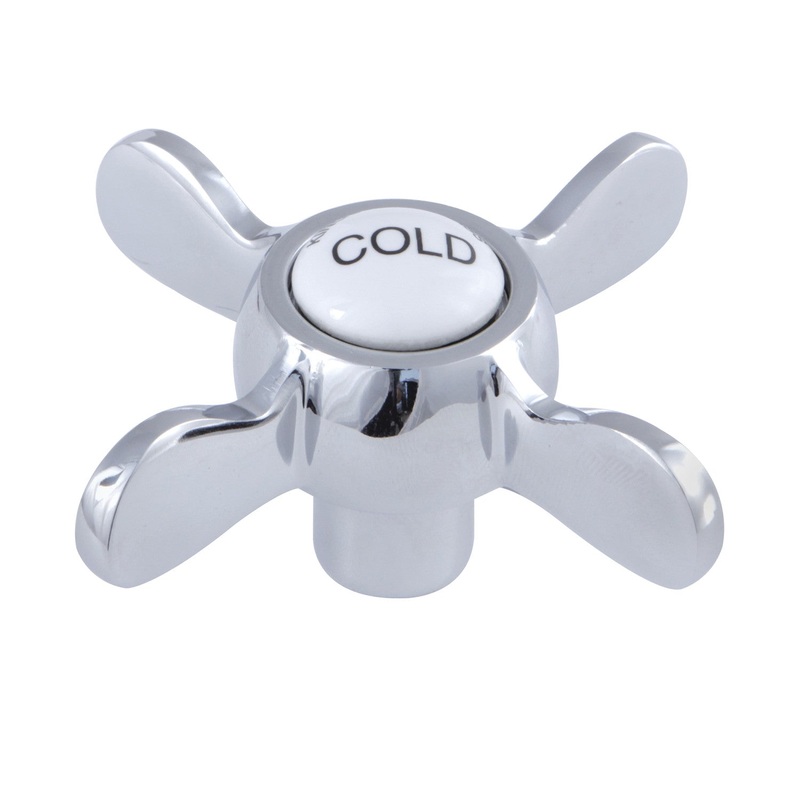 Essex KSH113C Cold Metal Cross Handle, Polished Chrome