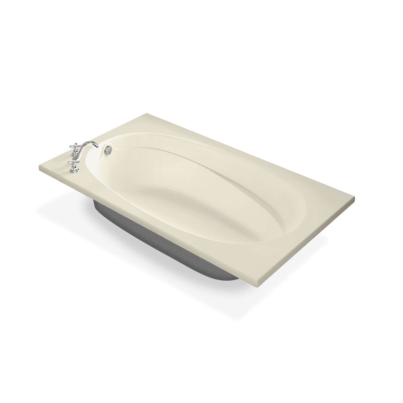 MAAX 100106-103-004 Talisman 71 x 42 Acrylic Drop-in End Drain Aeroeffect Bathtub in Bone