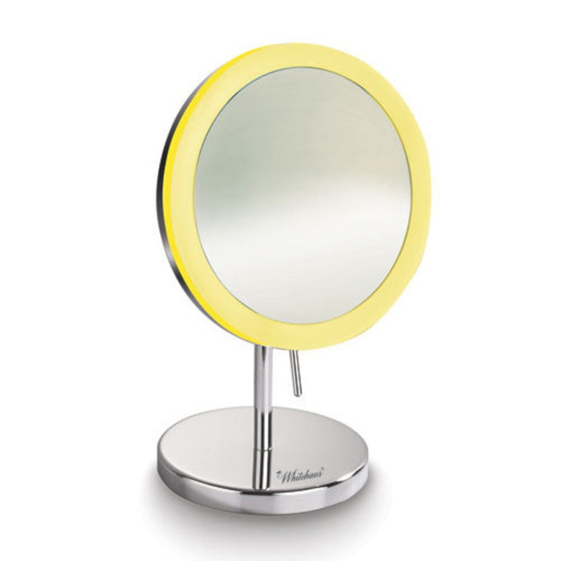 Round Freestanding Led 5X Magnified Mirror