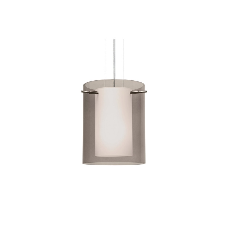 Besa 1KG-S00607-LED-SN Pahu One Light Pendant Satin Nickel