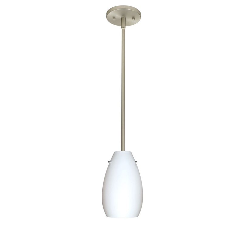 Besa 1TT-412607-SN Pera One Light Pendant Satin Nickel