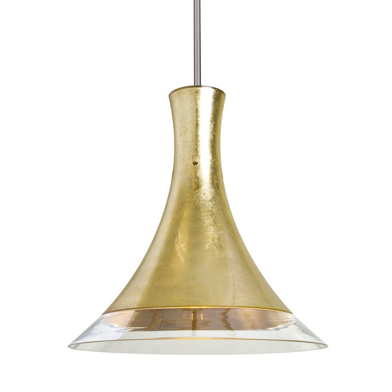 Besa 1TT-RIOGF-SN Rio One Light Pendant Satin Nickel