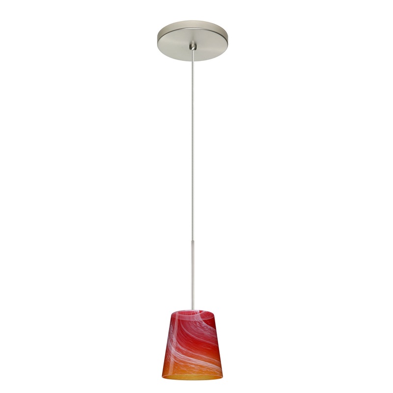 Besa 1XT-5131SL-LED-SN Canto One Light Pendant Satin Nickel (Discontinued)