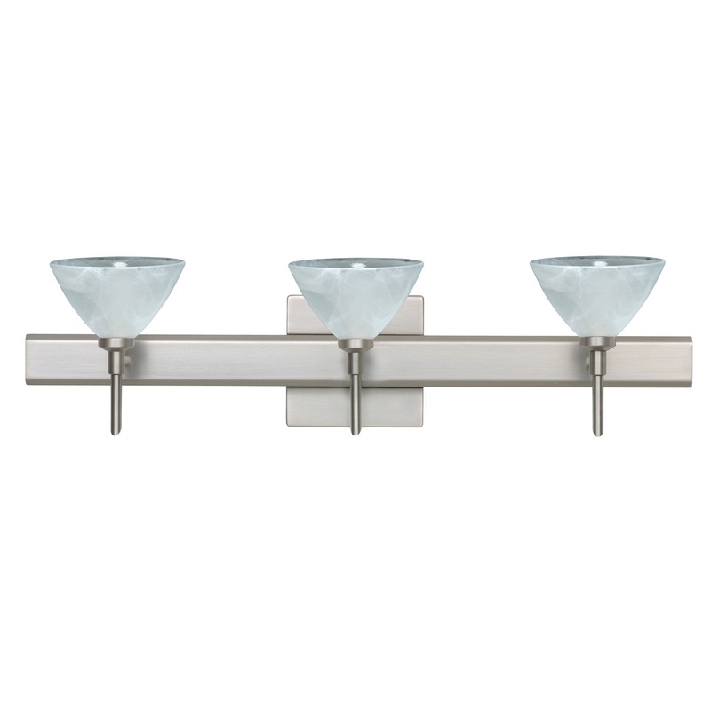 Besa 3SW-174352-SN-SQ Domi Three Light Wall Sconce Satin Nickel