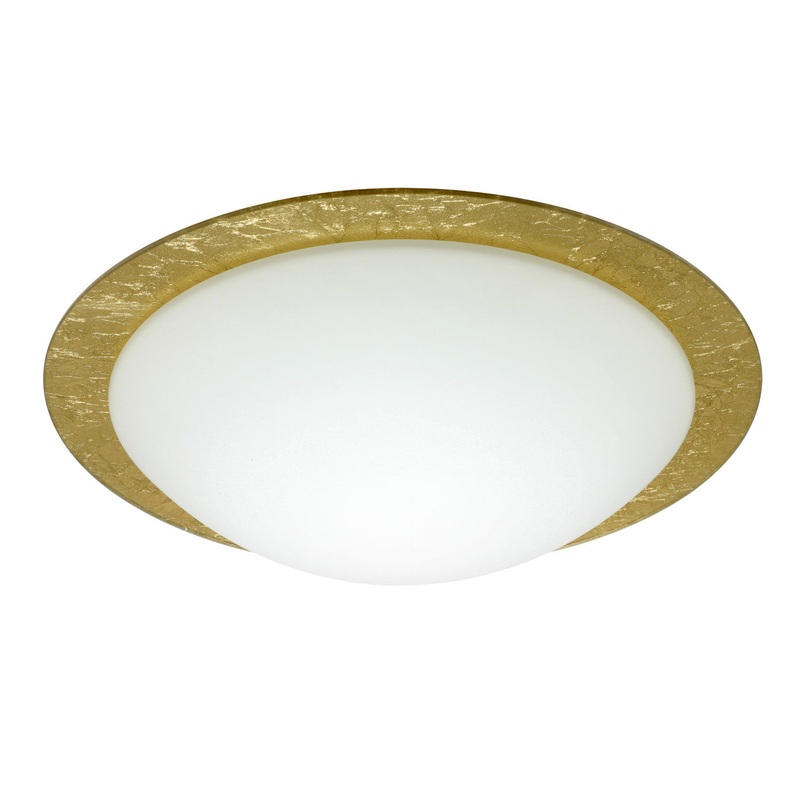 Besa 9770GFC Ring Three Light Ceiling Mount White/Gold Foil (Discontinued)