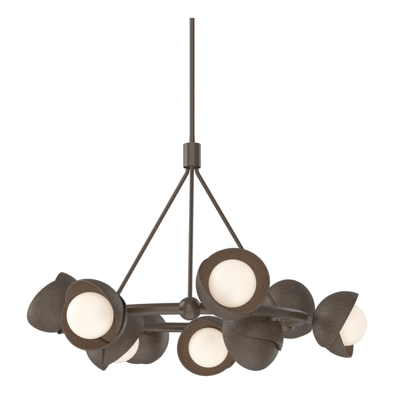 Brooklyn 9-Light Double Shade Ring Pendant Bronze Bronze