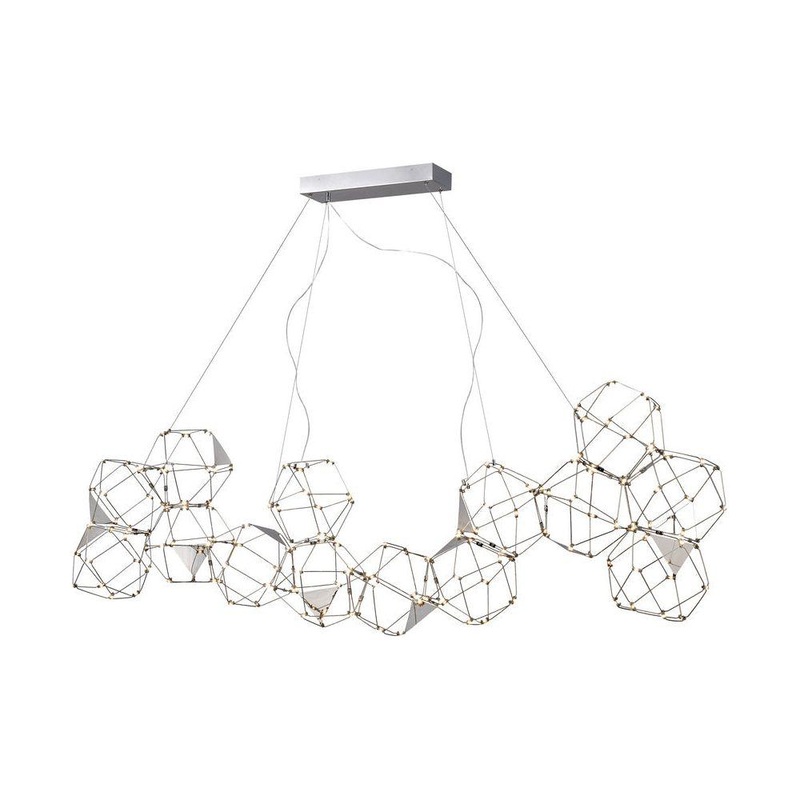 Cube 73″ LED Chandelier Chrome