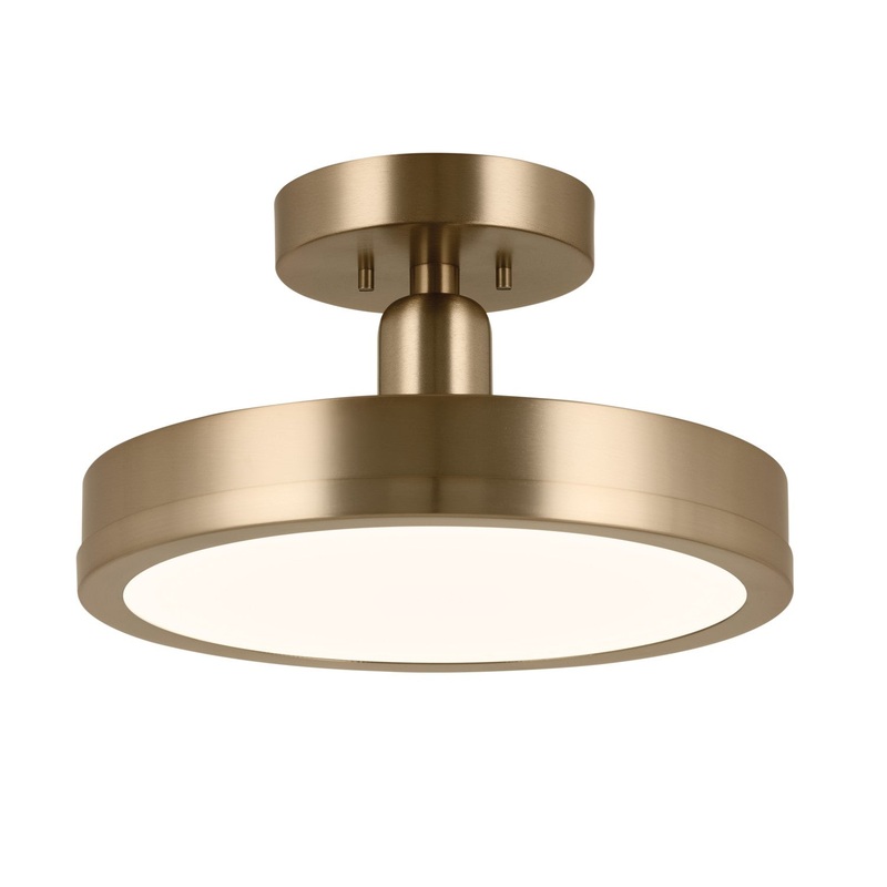 Kichler 52589CPZ LED Semi Flush Mount, Champagne Bronze