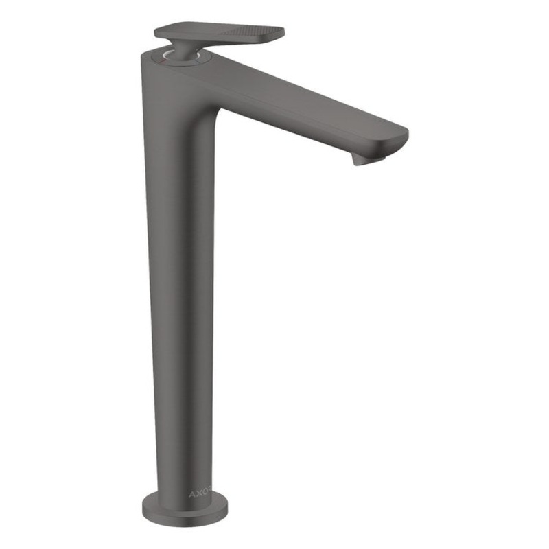 Lavatory Faucet Citterio C 250 1 Lever Cubic Cut ADA WaterSense Brushed Black Chrome 1.2 Gallons per Minute Deck Mount Less Drain 1 Hole CoolStart EcoRight AirPower Comfort Zone