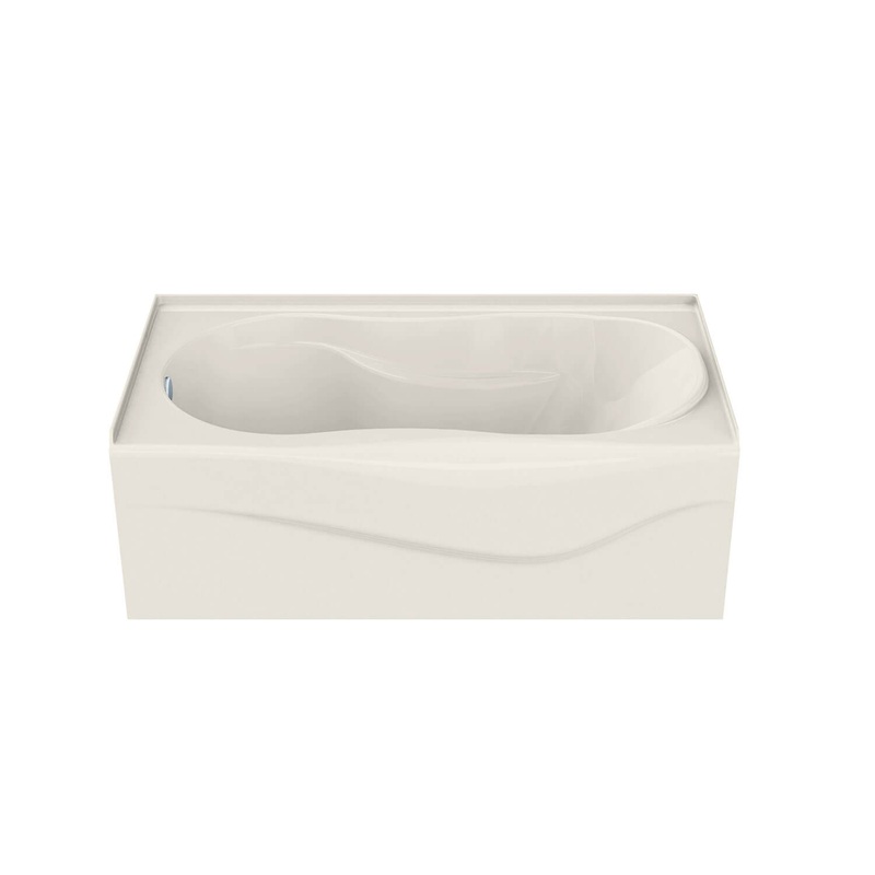 MAAX 105726-R-000-007 Murmur 6032 A Acrylic Alcove Right-Hand Drain Bathtub in Biscuit
