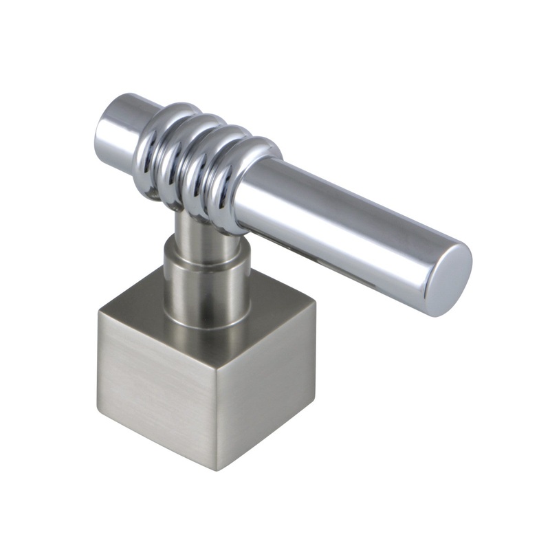 Milano KSH4647QL Metal Lever Handle, Brushed Nickel/Polished Chrome