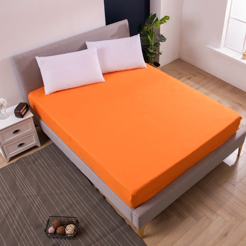 Orange Queen Size Waterproof Fitted Mattress Protector – Soft & Breathable Bed Cover, Hypoallergenic, Deep Pocket (152x190x30cm)