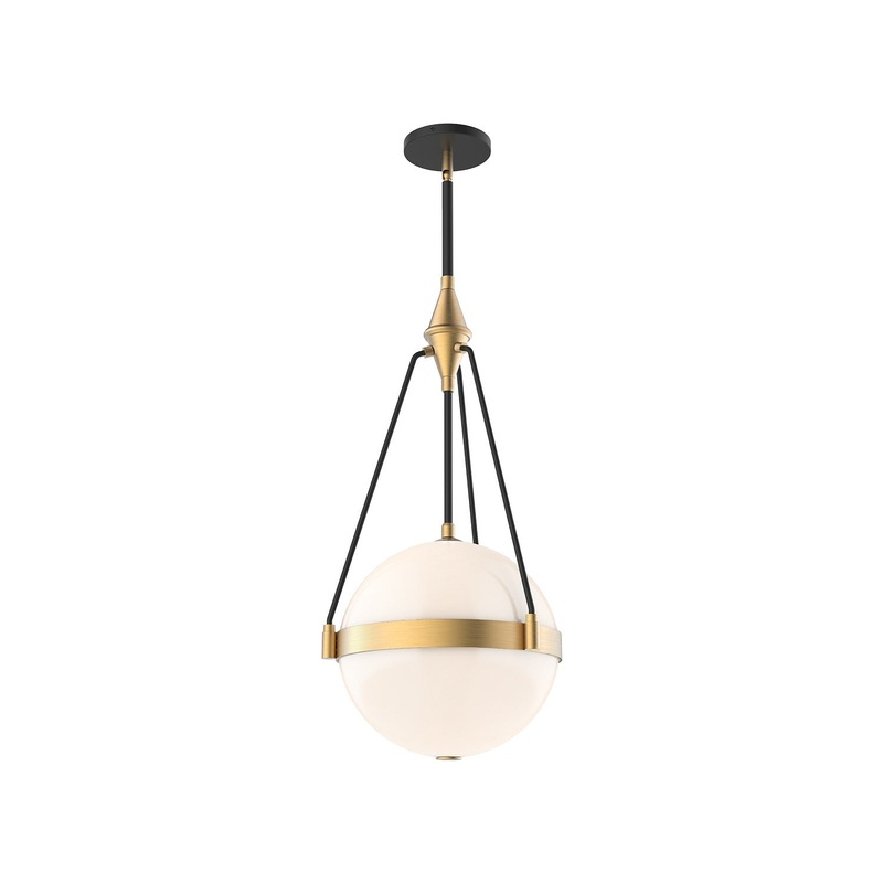 Three Light Pendant from the Harmony Collection in Brushed Gold Finish by Alora