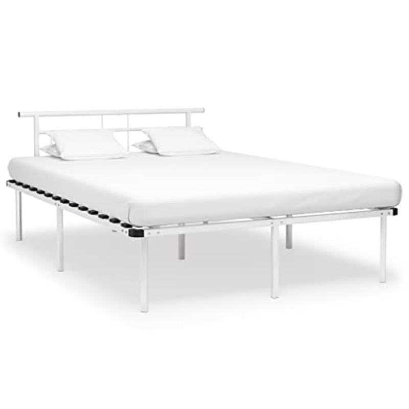 vidaXL Giroletto Bianco in Metallo 140×200 cm