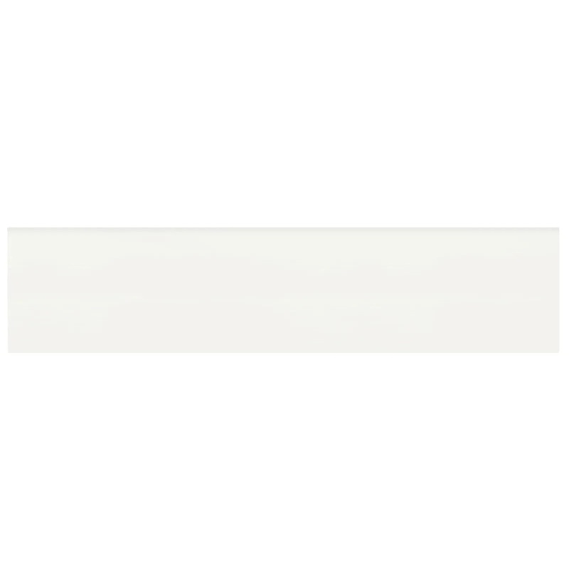 2″ x 8″ Soho Canvas White Glossy Glazed Ceramic Bullnose 2″ x 8″