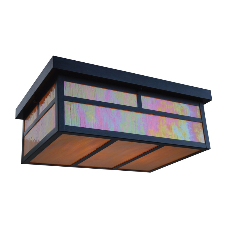 Arroyo MCM-18TGW-BZ Mission Two Light Flush Mount Bronze