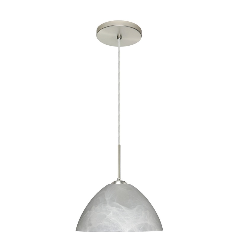 Besa 1JT-420152-LED-SN Tessa One Light Pendant Satin Nickel