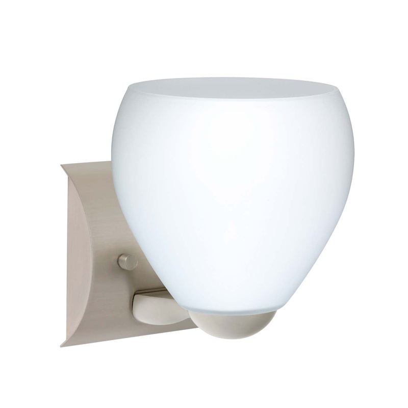 Besa 1WZ-412207-SN Bolla One Light Wall Sconce Satin Nickel
