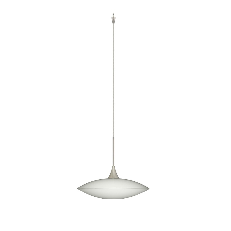 Besa XP-629406-SN Spazio One Light Pendant Satin Nickel