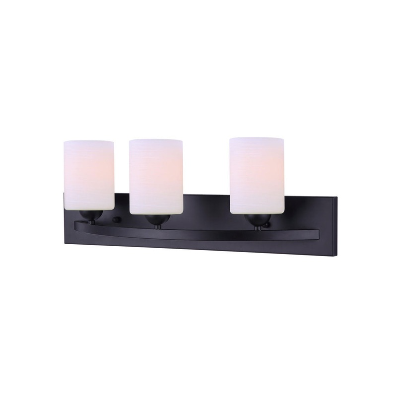 Canarm IVL370A03BK Hampton Three Light Vanity Black