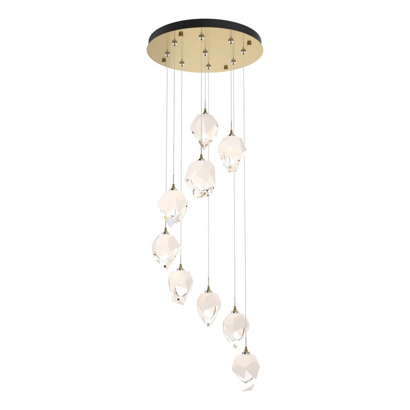 Chrysalis 9-Light Small Crystal Pendant Modern Brass White Crystal (WP)
