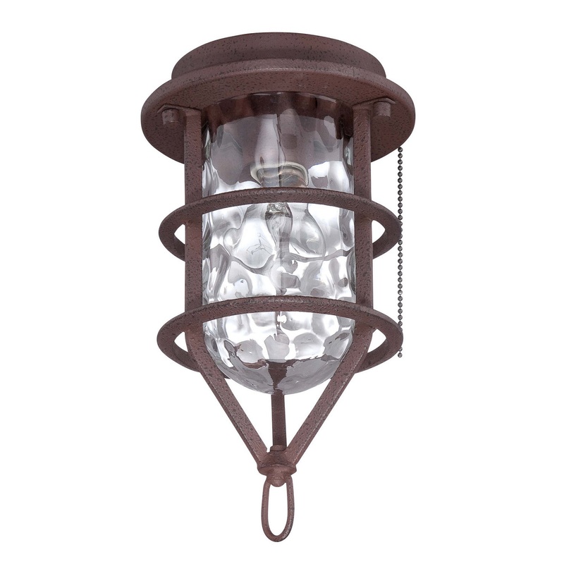 Craftmade OLK200-RI-LED Outdoor Bowl Light Kit LED Fan Light Kit Rustic Iron (Discontinued)