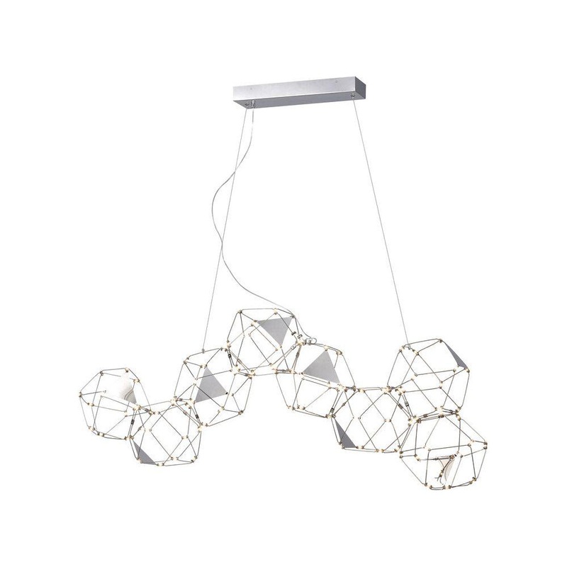 Cube 50″ LED Chandelier Chrome