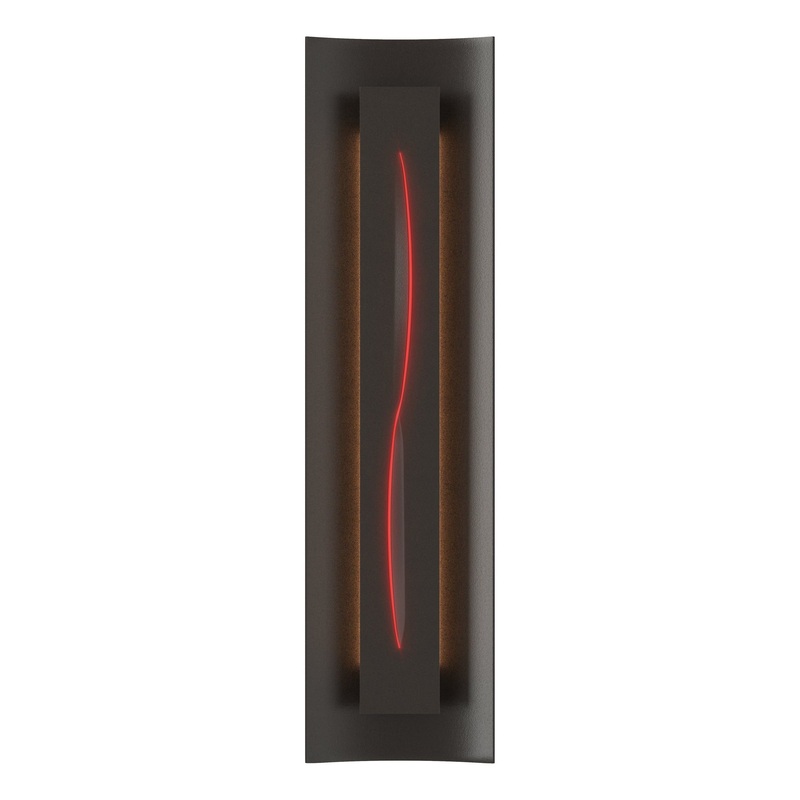 Gallery Sconce Oil Rubbed Bronze Red Glass (RR)