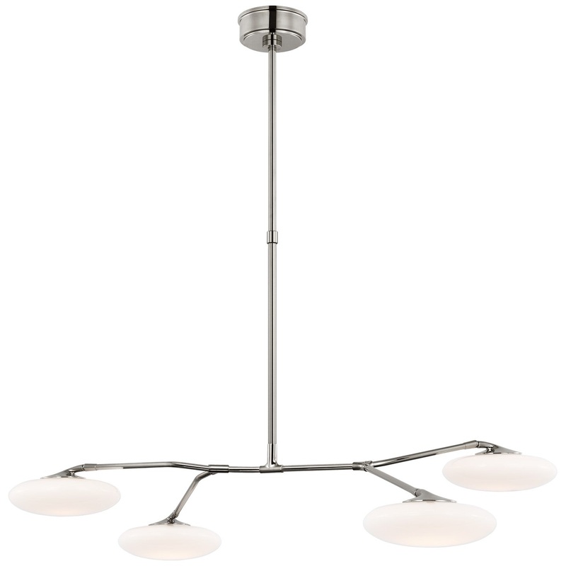 LED Chandelier from the Brindille Collection in Polished Nickel Finish by Visual Comfort Signature