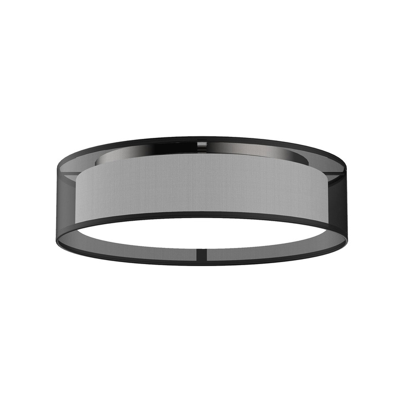 LED Flush Mount from the Dalton Collection in Black Organza Finish by Kuzco Lighting