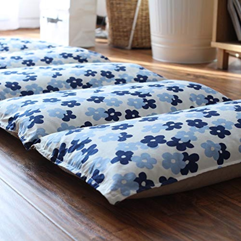 Nileco Pieghevoli Stuoia di Sonno di Tatami, Traspirabilit Nap Materasso per Home Floor Office Soft Materasso A Cuscino Anti-Slip Materasso Futon-Blu 61x167cm(24x65inch)
