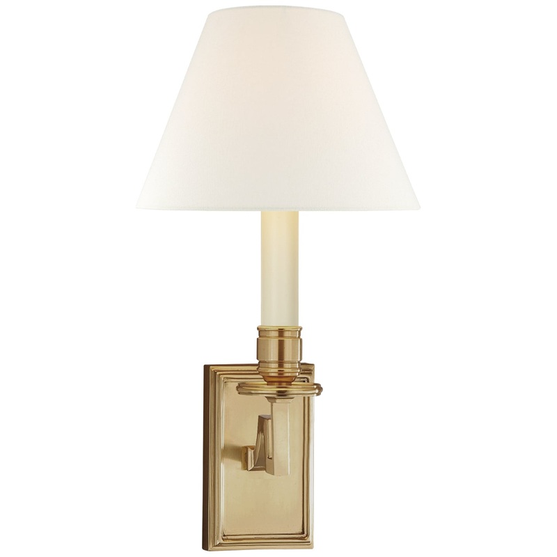 One Light Wall Sconce from the Dean Collection in Natural Brass Finish by Visual Comfort Signature