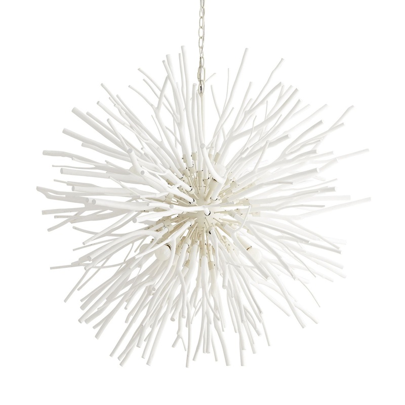 Arteriors 89564 Finch Eight Light Chandelier White Wash